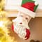 Glitzhome&#xAE; 20.5&#x22; Santa &#x26; Snowman Hooked Stocking Set